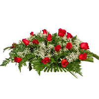 centro de rosas funerario