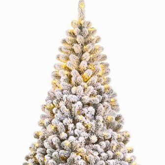 abeto de Navidad artificial nevado