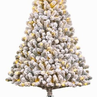 abeto de Navidad artificial nevado