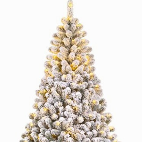 abeto de Navidad artificial nevado