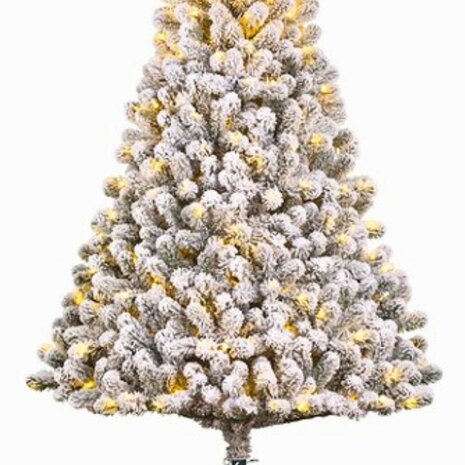 abeto de Navidad artificial nevado