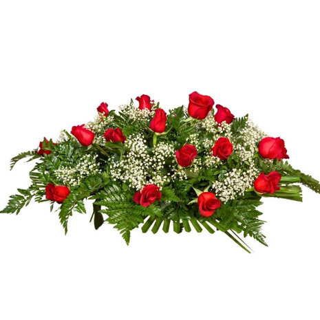 centro de rosas funerario