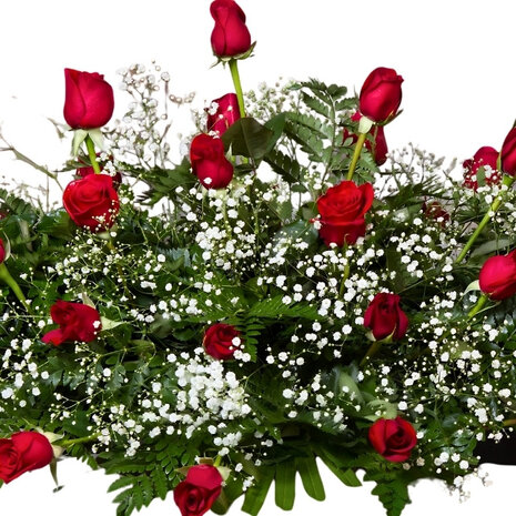 centro de rosas funerario