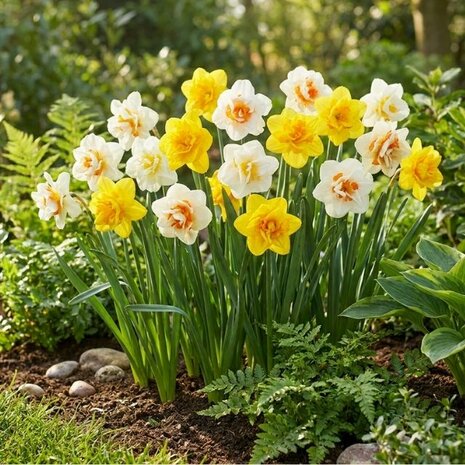narcisos dobles colores mixtos