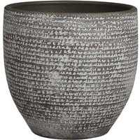 CARRIE ORNAMENTAL TERRACOTTA POT 20CM Ø (ROUND DARK GREY)