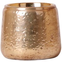 MACETERO DE CERÁMICA DORADO Ø12CM