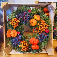 CORONA NAVIDEÑA NATURAL BAYAS 30CM