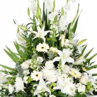 CENTRO DE FLORES NATURALES BLANCO